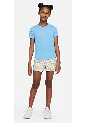 Girls Dri Fit 10K2 Animal Print Shorts Youth Size Medium Color Football Grey, Uni Blue2