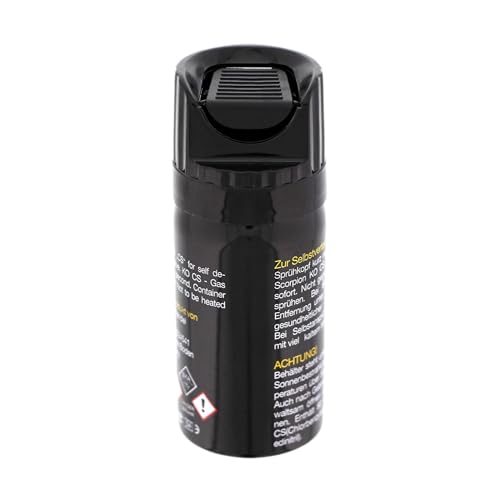 KO Security CS-Spray 40 ml – Breitstrahl Personenabwehrspray mit BKA-Zulassung - modernes Design - kompakt und diskret