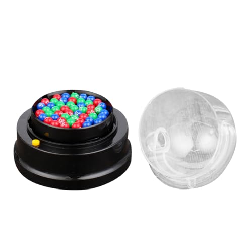 OFFSCH Máquina de Lotería Mini Eléctrica sin Baterías 49 Bolas Numeradas Tricolor Recogedora de Números para Juegos de Bingo y Fiestas Juego de Azar Portátil para Entretenimiento