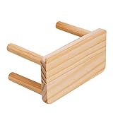 DOITOOL Pet Hamster Wooden Platform Toy Multi-Functional Cage Landscape Supply for Animals for Exercise Balance and Fun Activities Hamster Habitats