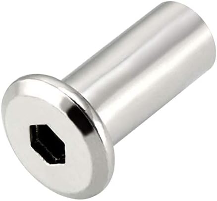 sourcing map M8x20mm Hex Socket Head Insert Nut Screw Post Sleeve Nut for Furniture 10pcs