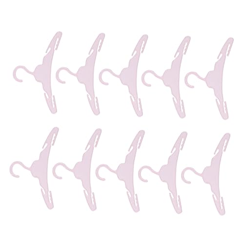 BESPORTBLE 3sets Mini Doll Clothes Hangers Plastic Doll Outfit Rack for Tidy Closet Organization Lightweight 10pcs*3