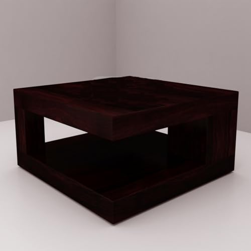 Image of Premium Sheesham Wood Coffee Table for Living Room | Solid Wood Coffee Table, Center Table, Tea Table | Wooden Coffee Table | Best Furniture for Home |Finish Color:- Mahogany Finish