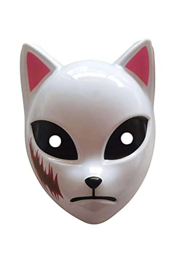 Adult's Pink Ear Anime Cat Slayer Mask Costume Accessory