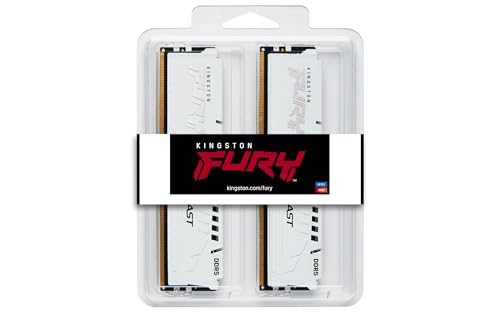 Image of Kingston Fury Beast White 32GB 6000MT /s DDR5 CL30 DIMM (Kit of 2) Desktop Gaming Memory - KF560C30BWEK2-32