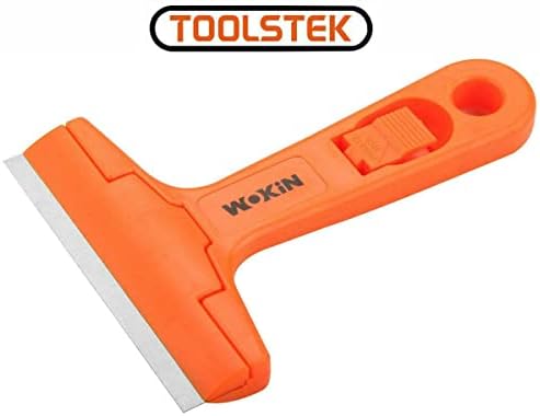TOOLSTEK WOKIN Glass Ceramic Hob Scraper Cleaner, Tile Paint Stickers Labels Glue Remover, Window Scraper Hand Tools Scraping