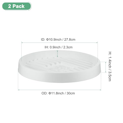 M METERXITY 2-Pack Plant Saucer, 11.8 Inch 30cm Flower Pot Saucers - Image 2