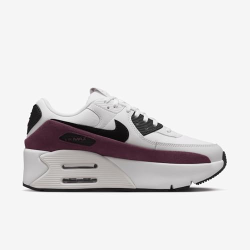 Nike Air Max 90 LV8 Women's Shoes (FD4328-107, Sail/Night Maroon/Phantom/Black) Size 93