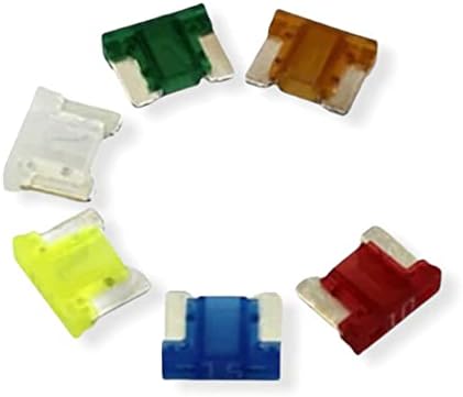 AUTO-EX Car Low Profile Micro Mini Blade Fuse Small Fuses [5,10,15,20,25,30 Amp] (Set of 12)