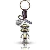 AuPra 3D Monkey Keychain Gift for Women & Men | Handmade Leather Animal Key Chain | Vintage Charm for Home, Car & Door Keys | Funny Keyring Present for Her & Him