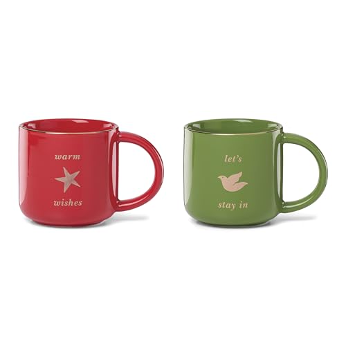 Set de 2 tazas Kate Spade Be Jolly en porcelana miniatura 1