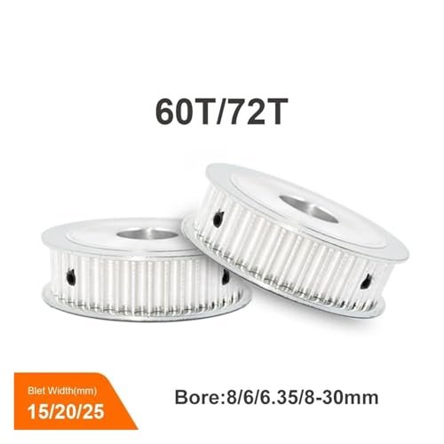 Polea HTD5M 72 dientes tipo AF con orificio circular de 15mm para correa dentada de 15mm ancho 2