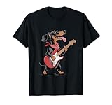Musikalischer Dackel Gitarrenliebhaber Rockender