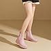 LIOERDIWE Short Rain Boots Women Waterproof Ankle Rainboots Fashion Chelsea Boots Non-Slip Garden Shoes for Outdoor Work Booties(Pink,10 Women)