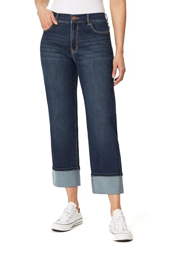 Angels Forever Young Damen Signature Straight Crop Jeans, Everest, 42