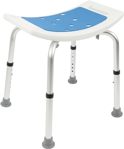 KARAT- Noah - Siège de Douche - Tabouret de Douche - Hauteur Réglable | Pieds en Caoutchouc antidérapants - Charge maximale: 136kg | Plastique HDPE - sans...