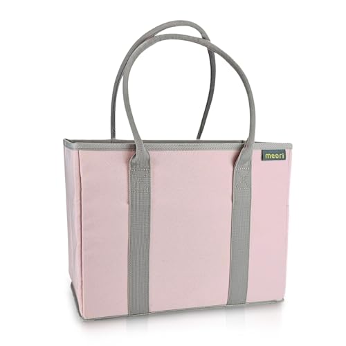 meori Office Organizer Tote Laptop Bag Carry Essentials Plus Personal Items Stands Upright 3 Handy Pockets (Dream Rose)