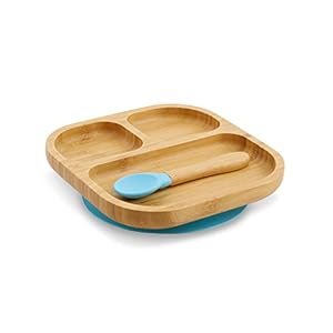 GREENBOX Bambus-Teller-Set quadratisch mit Löffel