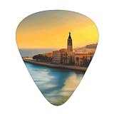Material del producto: nuestras púas de guitarra Sunset in Barcelona están hechas de ABS con un tacto delicado, tacto cómodo, bordes lisos y fuerte resistencia al desgaste. El patrón claro garantiza deslizamientos suaves y naturales.