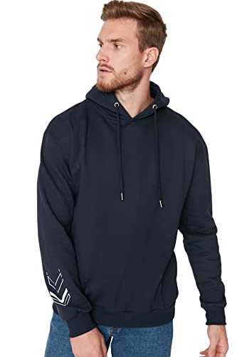 Trendyol Męska bluza z długim rękawem, grantowy, XL