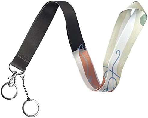 Geiomoo Lanyard with Swivel Buckle, Neck Strap for ID Badge, Keychain Holder (Purple Marble)