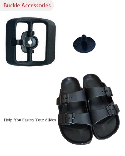 Image of Lopau Replacement Buckle for Arizona Essentials Slide-On Sandal, Double Strap Clasp Repair for EVA Open-Back Clog Men and Women