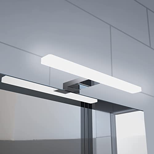 YIQAN 40cm LED Spiegelleuchte Badezimmer Lampe 10W 1100 Lumen 230 Volt Bad Spiegellampe 4000K Badspiegelleuchte Wasserdichte IP44