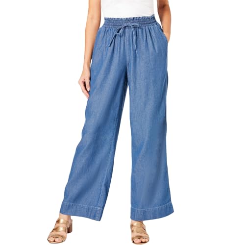 Wide Leg Jeans for Women High Waisted Flare Cropped Denim Pants High Waisted Straight Leg Stretchy Baggy Trousers