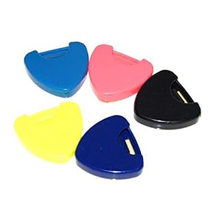 U/K Lot de 5 étuis triangulaires en plastique pour médiators en forme de cœur – Couleur aléatoire – Robuste et… - Les Beatles, Paul McCartney, John Lennon, RIngo Starr, George Harrison