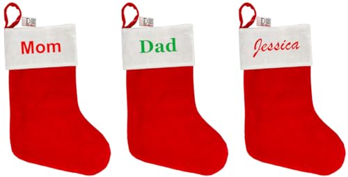 Personalized-Christmas-Stocking-Customized-Red-Velvet-Stockings-Embroidered-Family-Name-Monogrammed20-Inches Personalized Christmas Stocking Customized Red Velvet Stockings Embroidered Family Name Monogrammed20 Inches