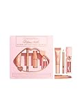 Charlotte Tilbury Pillow Talk Lip Secrets holiday Set - Matte Revolution Lipstick Full Size, Lip Cheat Liner, Collagen Lip Bath Plumper, Jewel Lips Lip Gloss