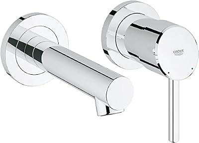 Grohe Concetto - Grifo de Lavabo Mural 1/2" Tamaño S, Color Cromo (Ref.19575001)