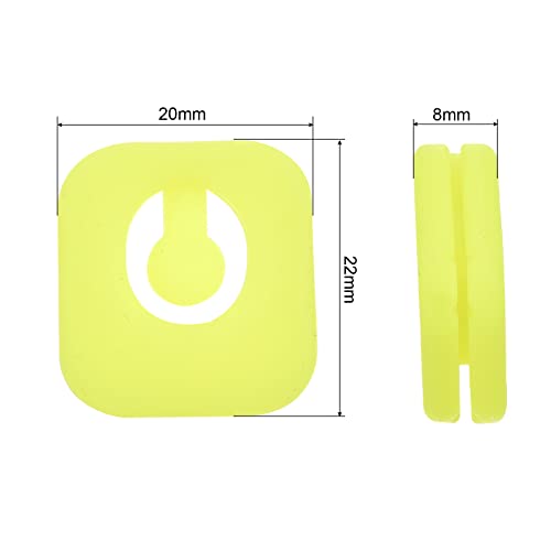 PATIKIL Tennis Vibration Dampener, 2 Pack Square-shaped Silicone Shock Absorber Racket String Damping for Tennis Racquet Yellow - Image 2