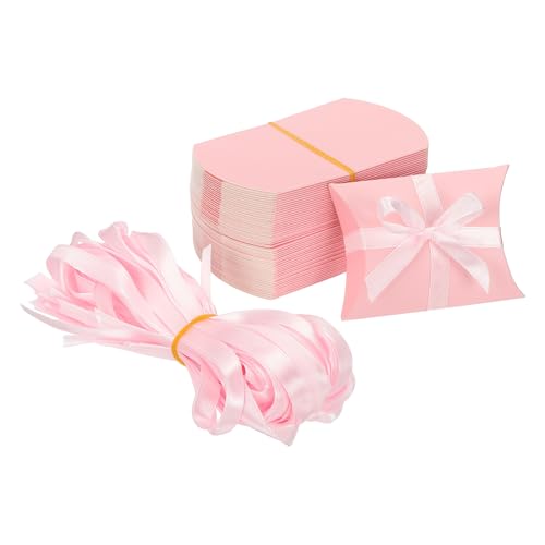 Boites coussin bonbons remerciement mariage, emballage cadeau anniversaire et bijoux rose