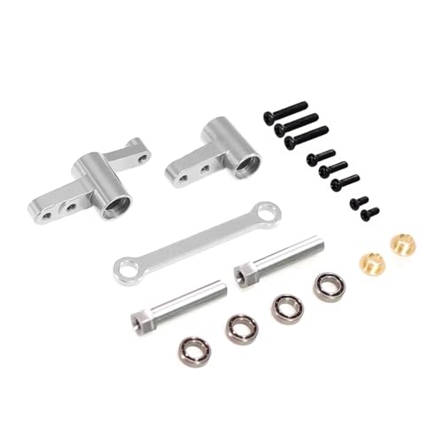 RC�A�N�Z�T���[ Compatible With MJX For Hyper Go 14210 14209 1/14 RC�J�[�A�b�v�O���[�h�p�[�c �X�e�A�����O�A�Z���u�� �x�A�����O�t�� �X�e�A�����O�R���� �X�e�A�����O�V���t�g(Silver)