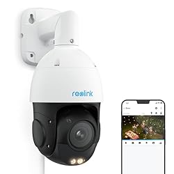 Reolink PoE 4K Cámara Vigilancia Exterior PTZ, 5X ...: Vista 4K UHD y dos modos de visión nocturna: Indúlgese en impresionantes vistas de ultra alta definición 4K 8MP con esta cámara. Disfrute de detalles de color vibrantes incluso en condiciones de baja luz. Cambiando al modo de visión nocturna por infr...