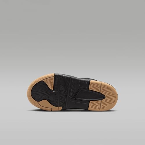 Jordan Flight Court Little Kids' Shoes (HF3332-001, Black/Gum Medium Brown/Varsity Red)2