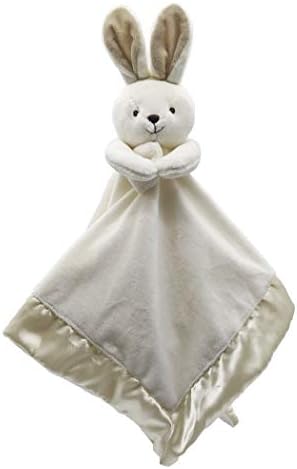 Yikes Twins Bunny Lovey Blanket for Baby | Large 20" x 20" Baby Lovey for Girls or Boys | Cute Bunny Security Blanket for Babies and Toddlers