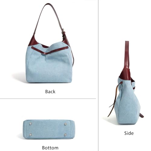 LAORENTOU Women Canvas Shoulder Tote Bag Handbags Large Size Purse Crossbody Bag Sylish Design for Ladies2