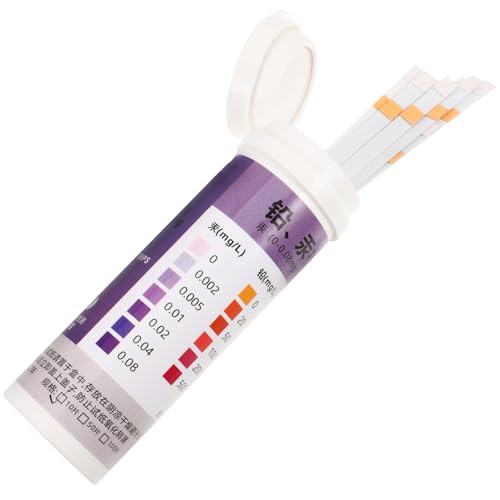Alipis 10 piezas Kit de Tiras para Prueba de Agua Potable y Cosméticos Test Rápido de Metales Pesados para Control Doméstico