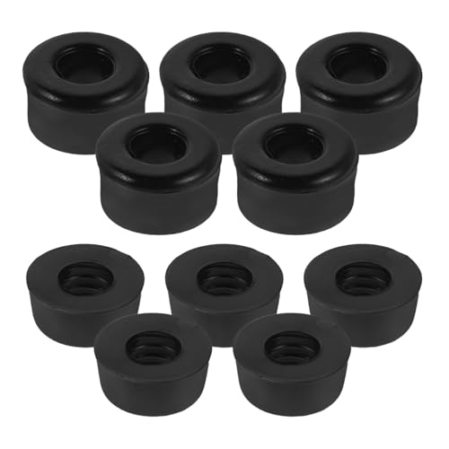 Balacoo 10pcs Black Pu Skateboard Shock Absorber Pad for Trucks, Lightweight and Easy to Install Replacement Bushings, for Skateboard and Roller Skate