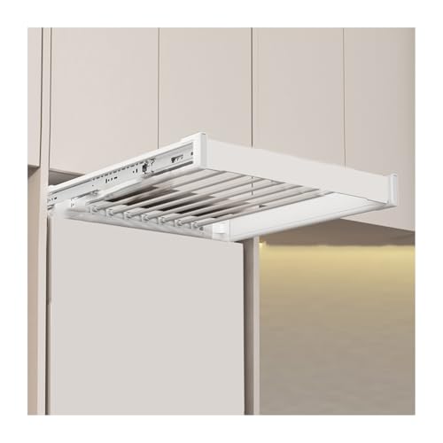 Genérico Tendedero Invisible for Ropa sobre la Lavadora, Multifuncional, Ahorra Espacio en el Armario y Organiza el lavadero (Blanco)(White,45x45-60cm)