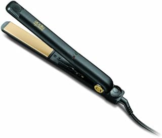 Andis 67095 Professional High Heat 1-inch Ceramic Tourmaline Ionic Flat Iron - Fast, Frizz-Free Ceramic Hair Straightener, Gentle Glide for Waves, Curls, and Smooth Hair, Black/Gold