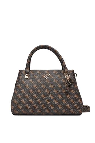 Sac à main GUESS Noelle II Luxury Satchel marron aux finitions dorées