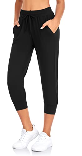 Fullsoft 3 Pack Capri Sweatpants For Women-Womens Joggers With Pockets Athletic Leggings For Workout Yoga Running thumb #3