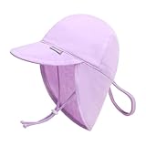 [Duoyeree] ベビー帽 保育園帽 赤ちゃんキッズ子供キャップ【広つば UPF50+ UVカット タレ付き あご紐】サンバイザー日よけ帽 紫外線対策 春夏秋 アウトドア 折りたたみ 調整可能 かわいい 子供用 男女共用