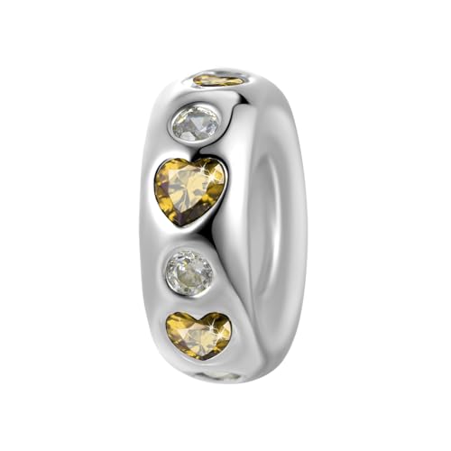 Cuentas redondas de goma para pulsera europea de plata charms espaciadores para mujer
