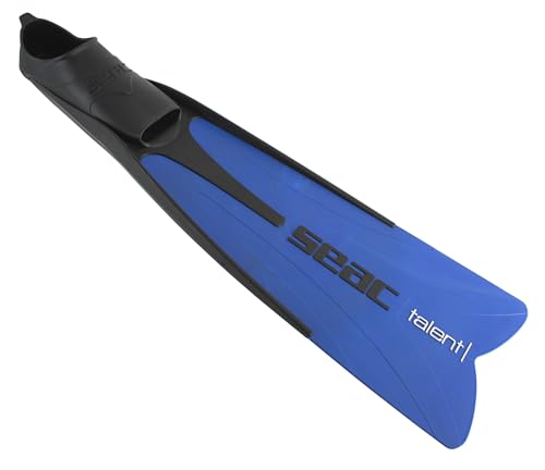 SEAC Talent, Aletas Semi-largas para Pesca submarina, apnea y Buceo, Camo Azul, 41/42