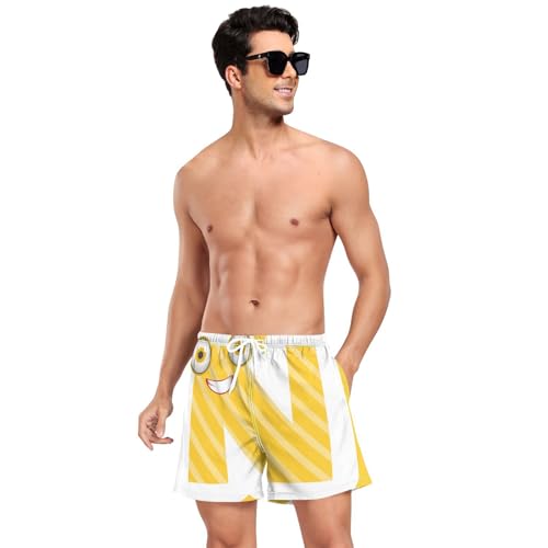 Yuiboo NMen's Swimming Trunks Mens Double Layer Workout Shorts with Compression Liner Basketball Shorts Quick Dry Elastic Multi