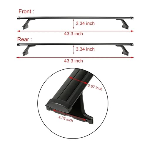 Barras de techo para carga de 100 Kg en GMC Terrain de aluminio resistente 4